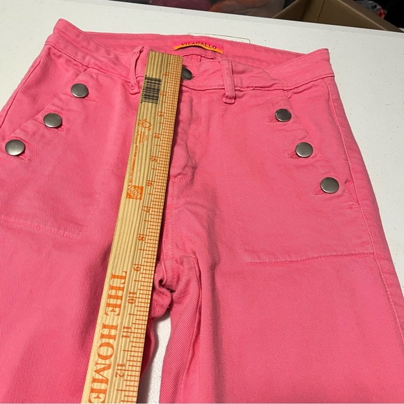Vilagallo Amelie Trouser Jeans Pana Rosa Pink Spain 36 US 2 O2 - Picture 8 of 12